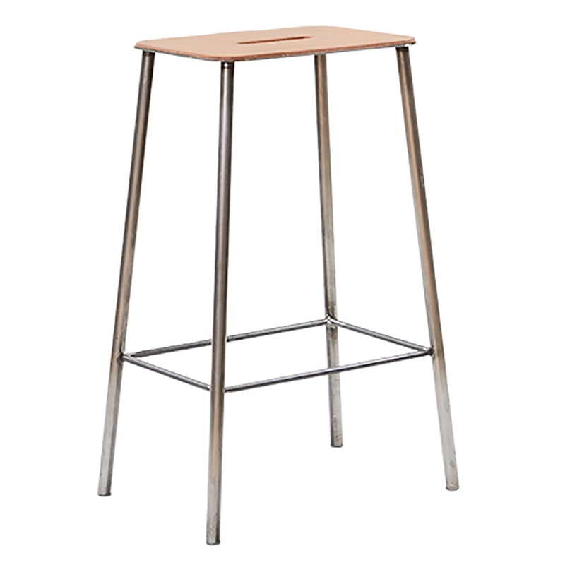 Adam Stool Barstol 65 cm, Skinn/Stål