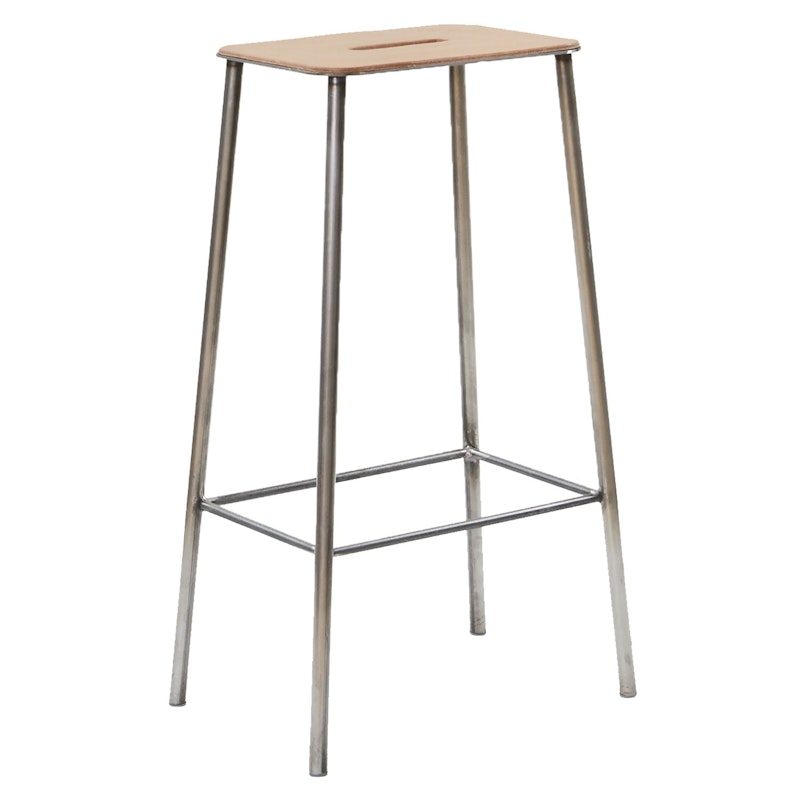 Adam Stool Barstol 76 cm, Skinn/Stål