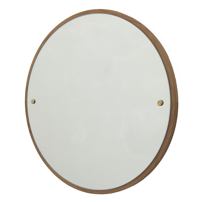 Circle Speil L, Eik/Messing