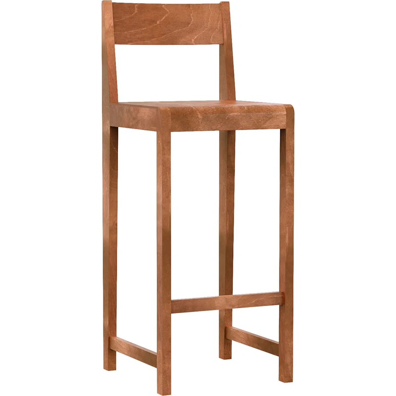 01 Barstol H76 cm, Varmbrun