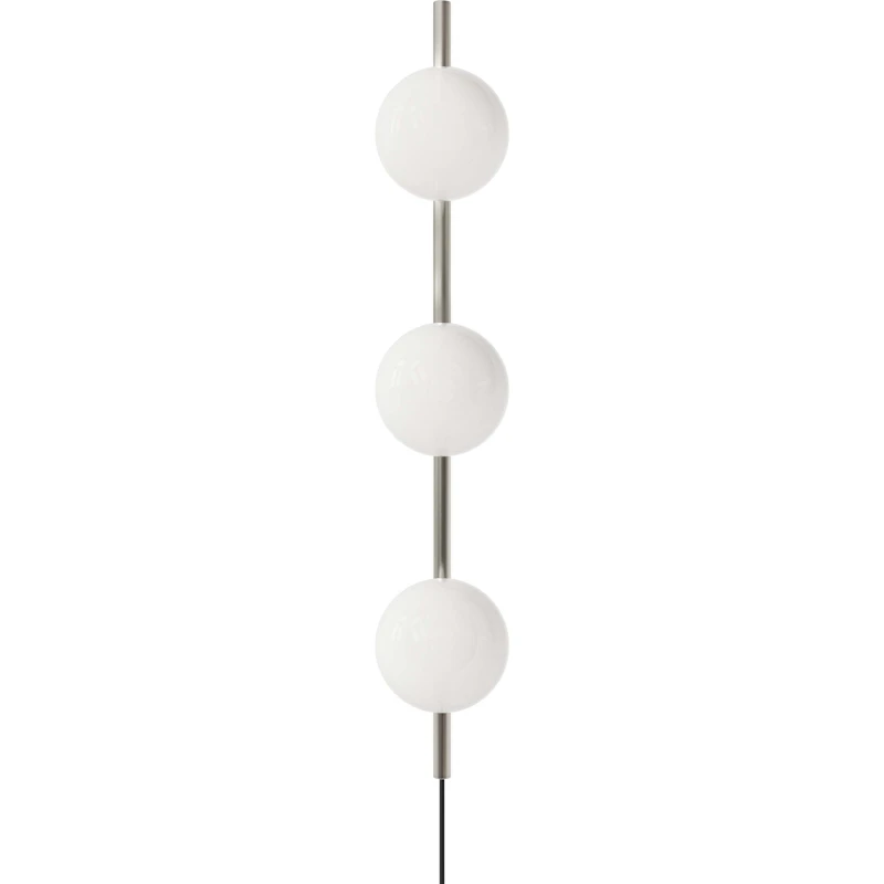 Ovoid Triple Vegglampe, Rustfritt Stål