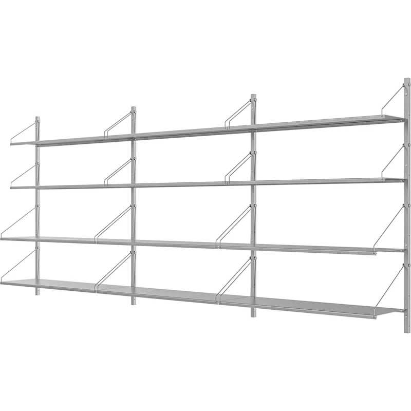 Library Hylle 108x246 cm, Rustfritt Stål