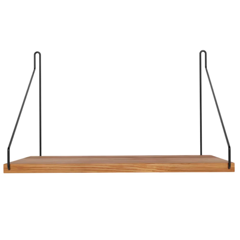 Single Hylle 27x40 cm, Sort / Eik