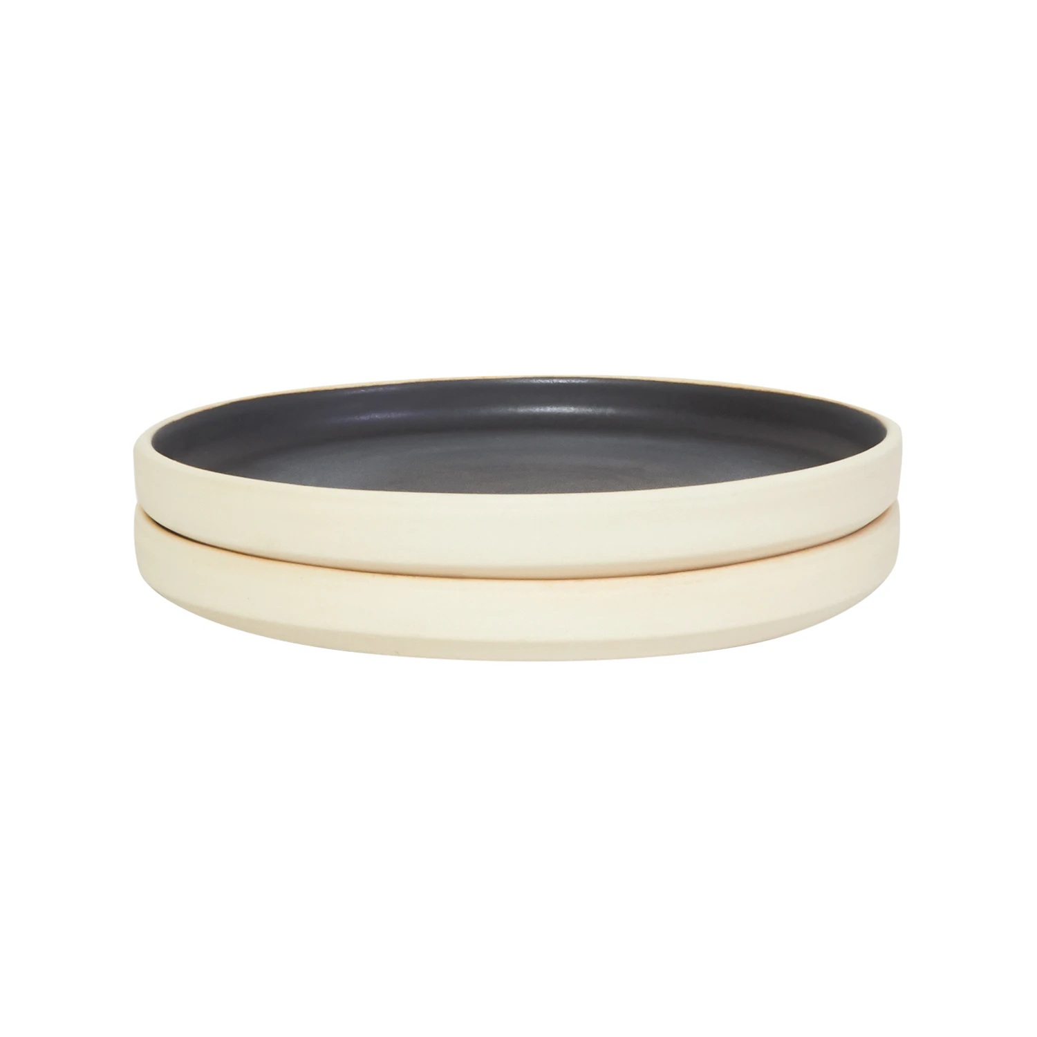 Frama Otto Tallerkener 2-pk &Oslash;19 Cm Svart -  Asjetter Stengods Sort - 5000