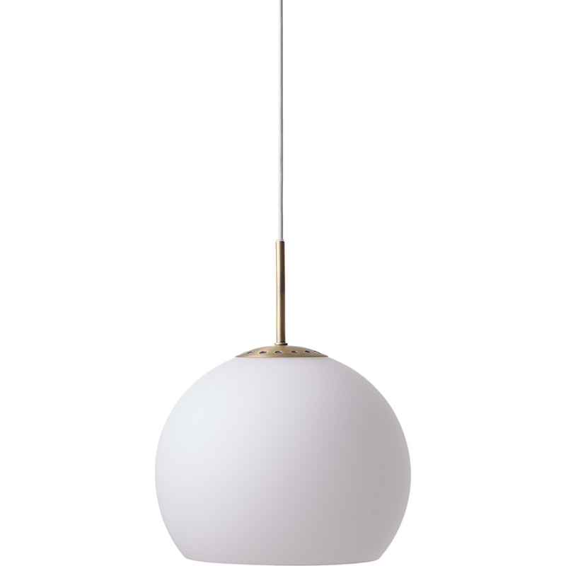 Ball Glass Pendel 25 cm, Opalhvit