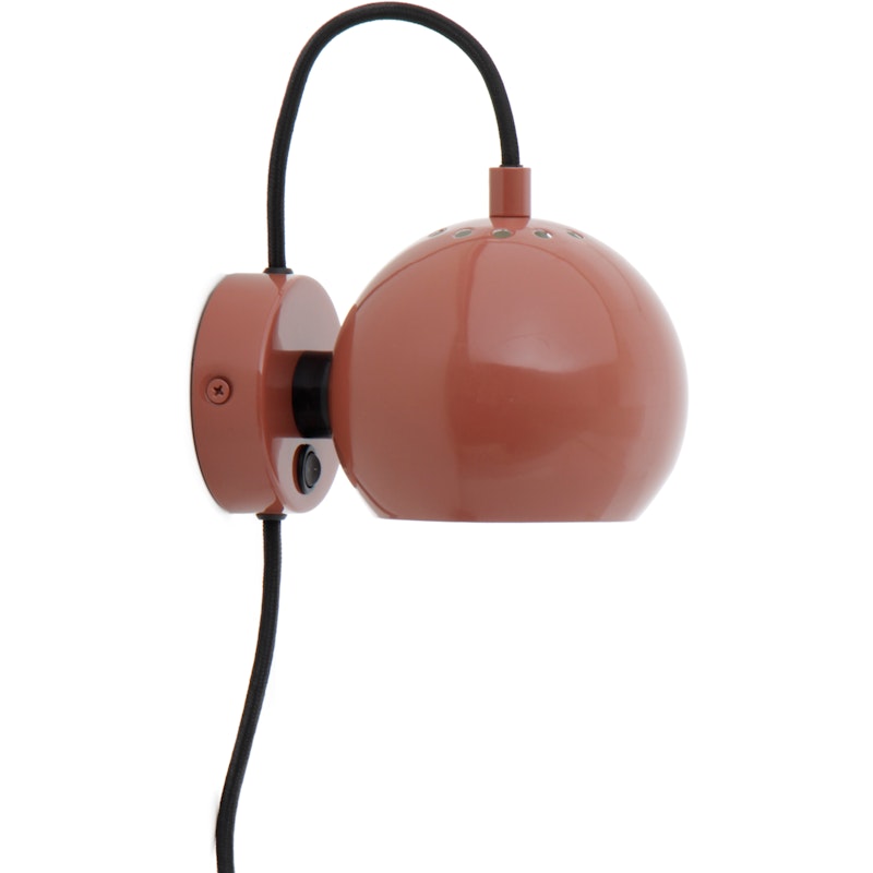 Ball Magnet Vegglampe, Glossy Rød