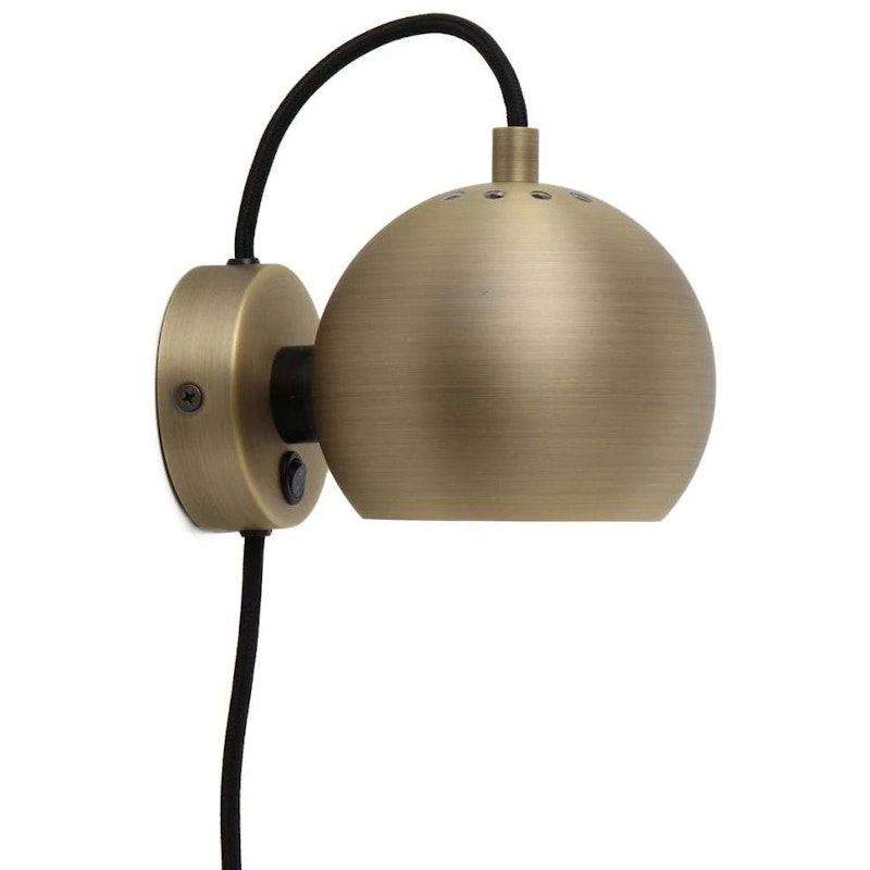 Ball Magnet Vegglampe, Matt Antique Brass