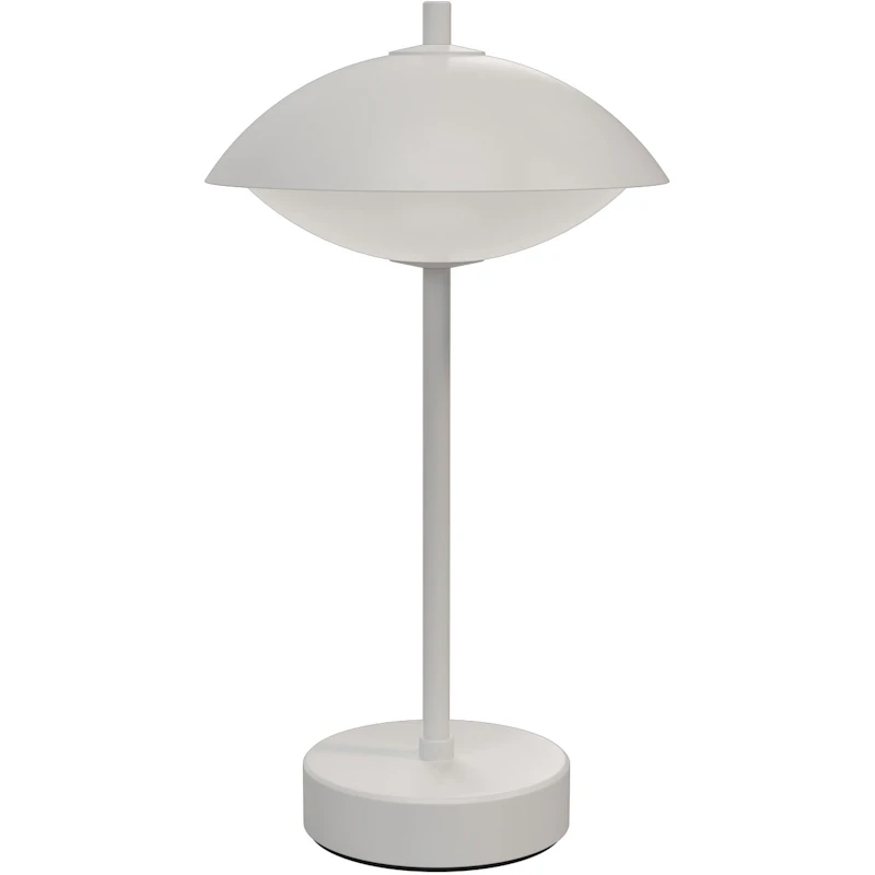 Clam Bordlampe Bærbar, Hvit