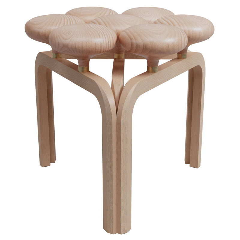 Utzon Stool Krakk Bøk/Messing