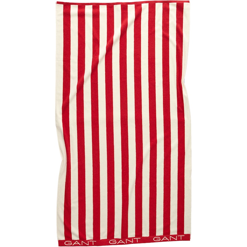 Block Stripe Strandhåndkle 100x180 cm, Bright Red