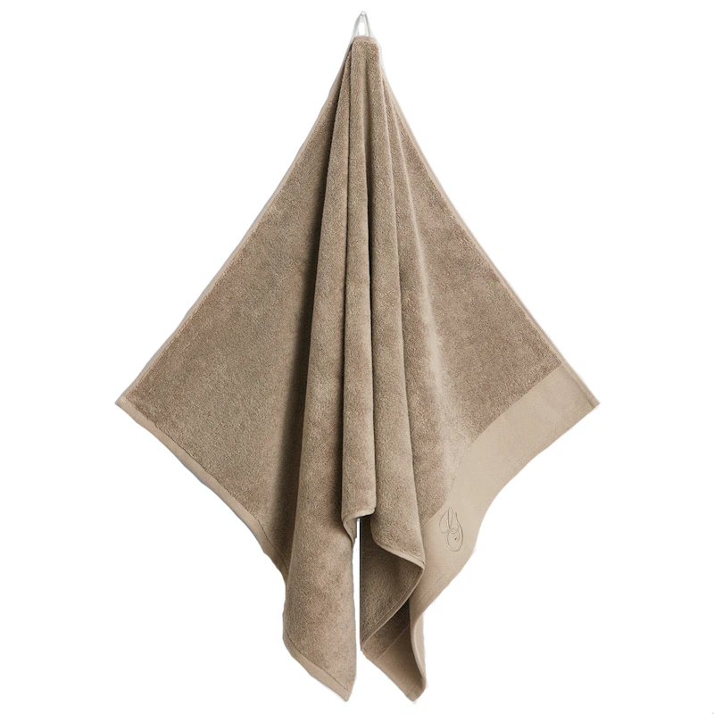 Embroidery Håndkle 70x140 cm, Taupe Beige