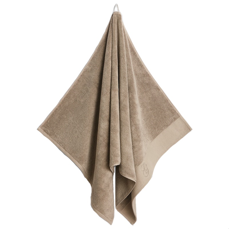 Embroidery Håndkle 70x140 cm, Taupe Beige
