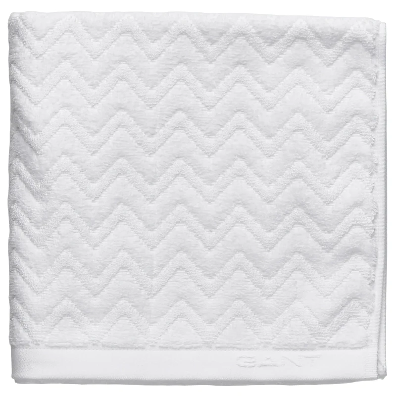 Jacquard Herringbone Badematte 60x90 cm, Hvit