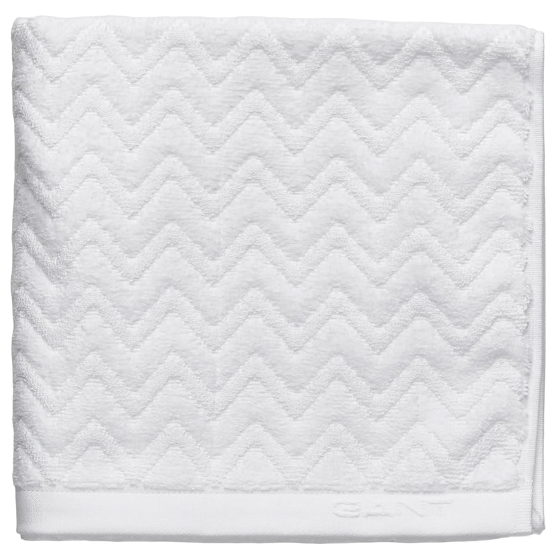Jacquard Herringbone Badematte 60x90 cm, Hvit