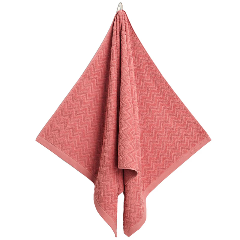 Jacquard Herringbone Håndkle 30x50 cm, Faded Brick