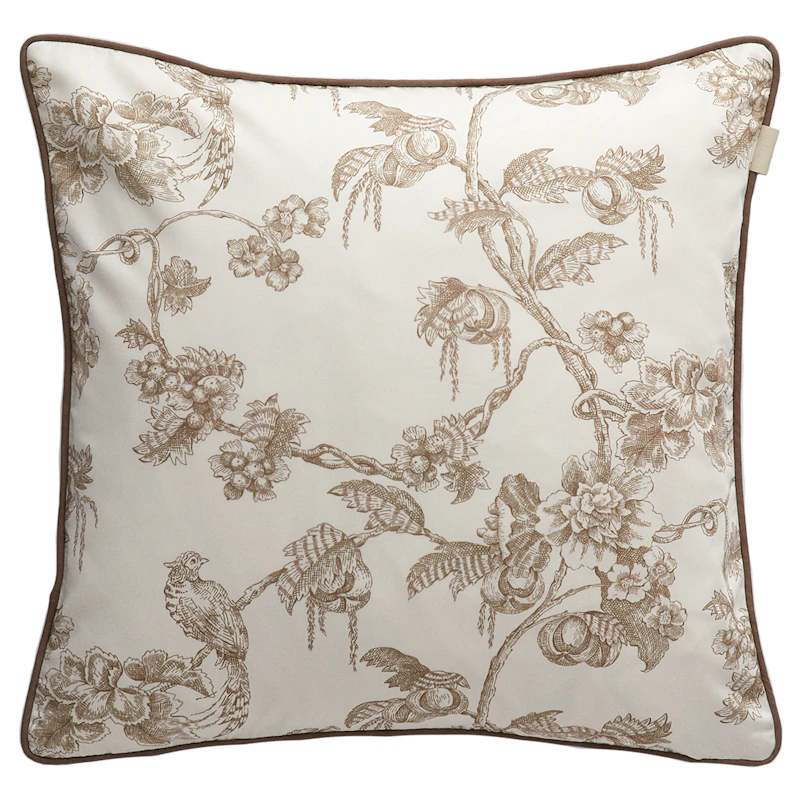 Sateen Tree Print Pute 50x50 cm, Taupe Beige
