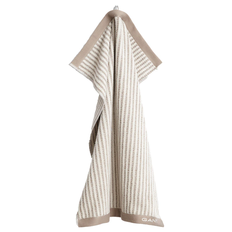 Stripe Håndkle 50x70 cm, Taupe Beige