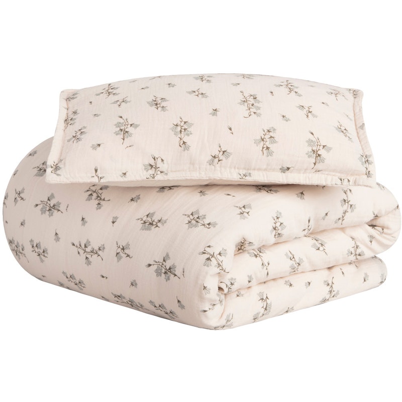Bluebell Muslin Sengesett, 50x60 + 150x210 cm