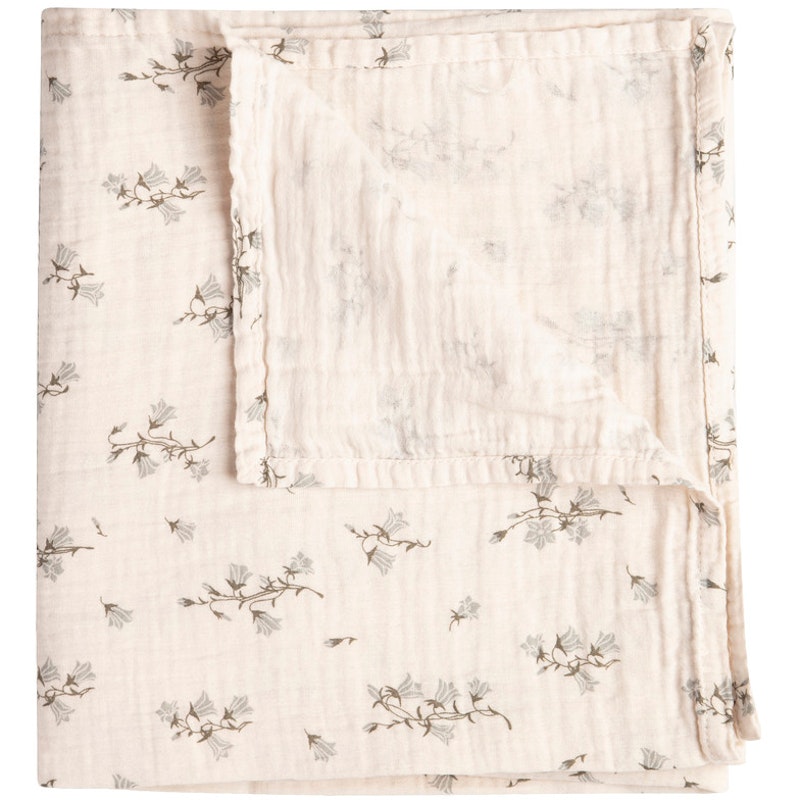 Bluebell Muslin Svøpeteppe, 110x110 cm
