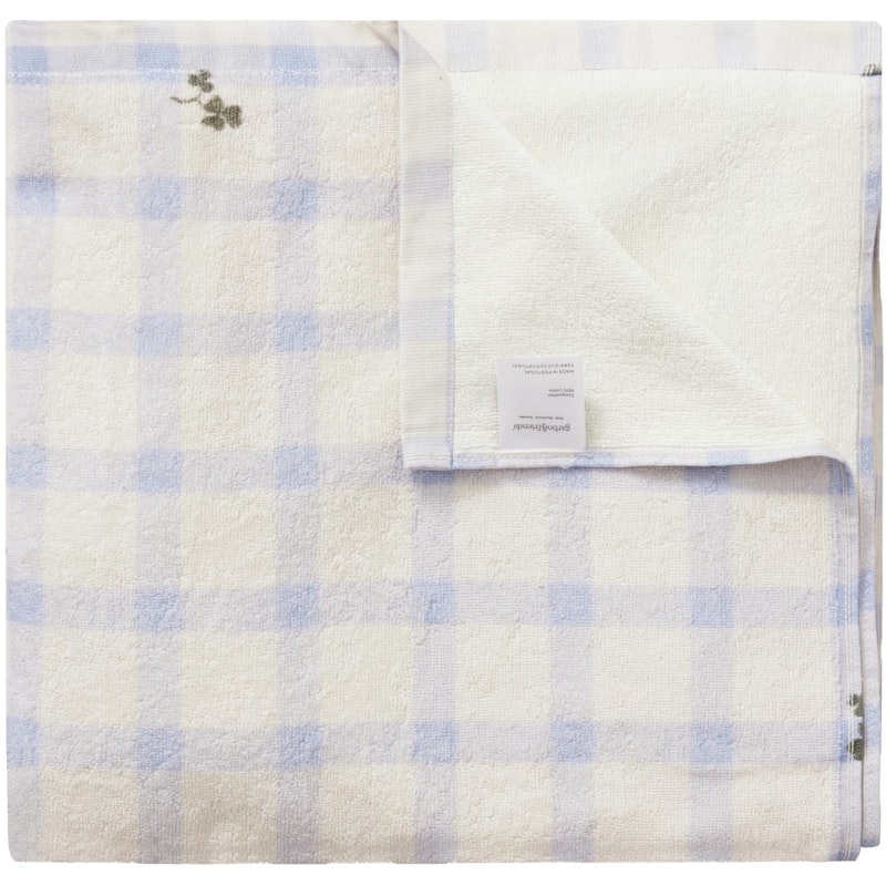 Gingham Sorrel Blue Badelaken, 100x150 cm