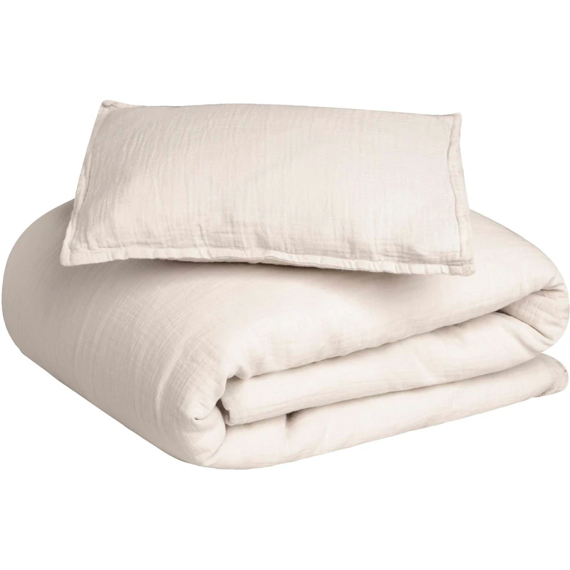 Eggshell Muslin Bed Set Baby, 70x80 + 28x35 cm