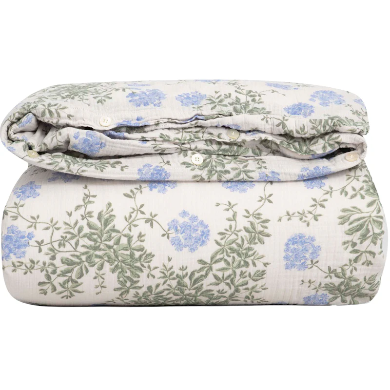 Plumbago Muslin Duvet Cover Single, 150x210 cm