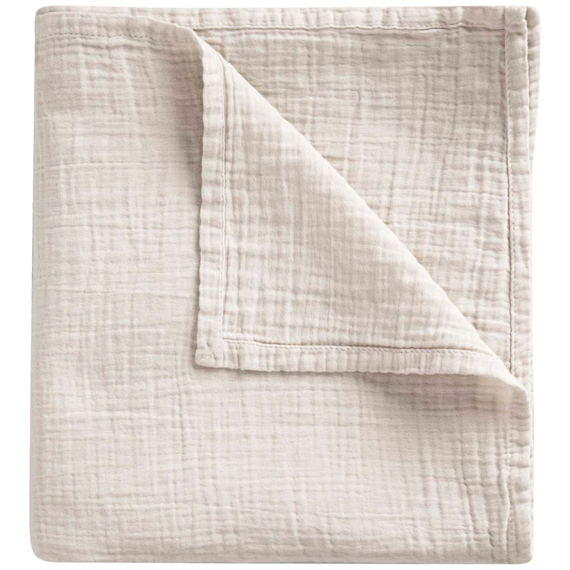 Eggshell Muslin Svøpeteppe, 110x110 cm