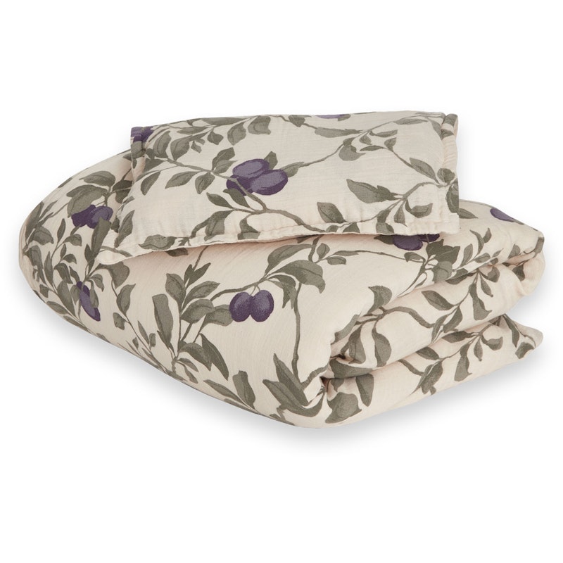 Plum Muslin Sengesett, 100x130 + 35x55 cm