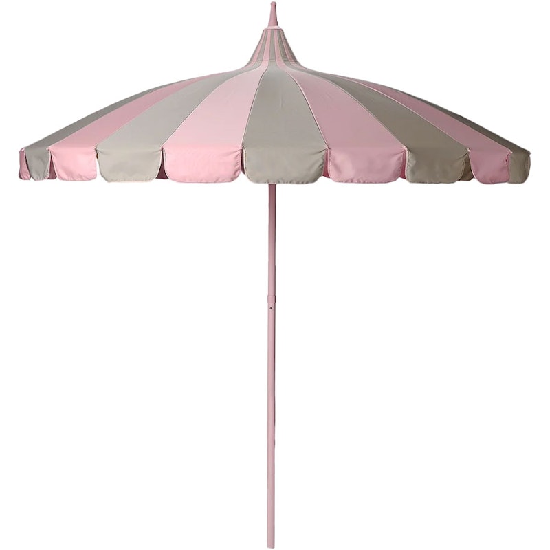 Parasoll Ø240 cm, Beige / Rosa