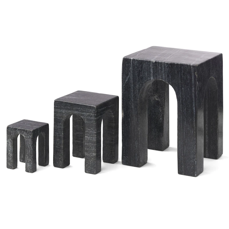 Arkis Bookend Bokstøtte 3 Deler, Svart