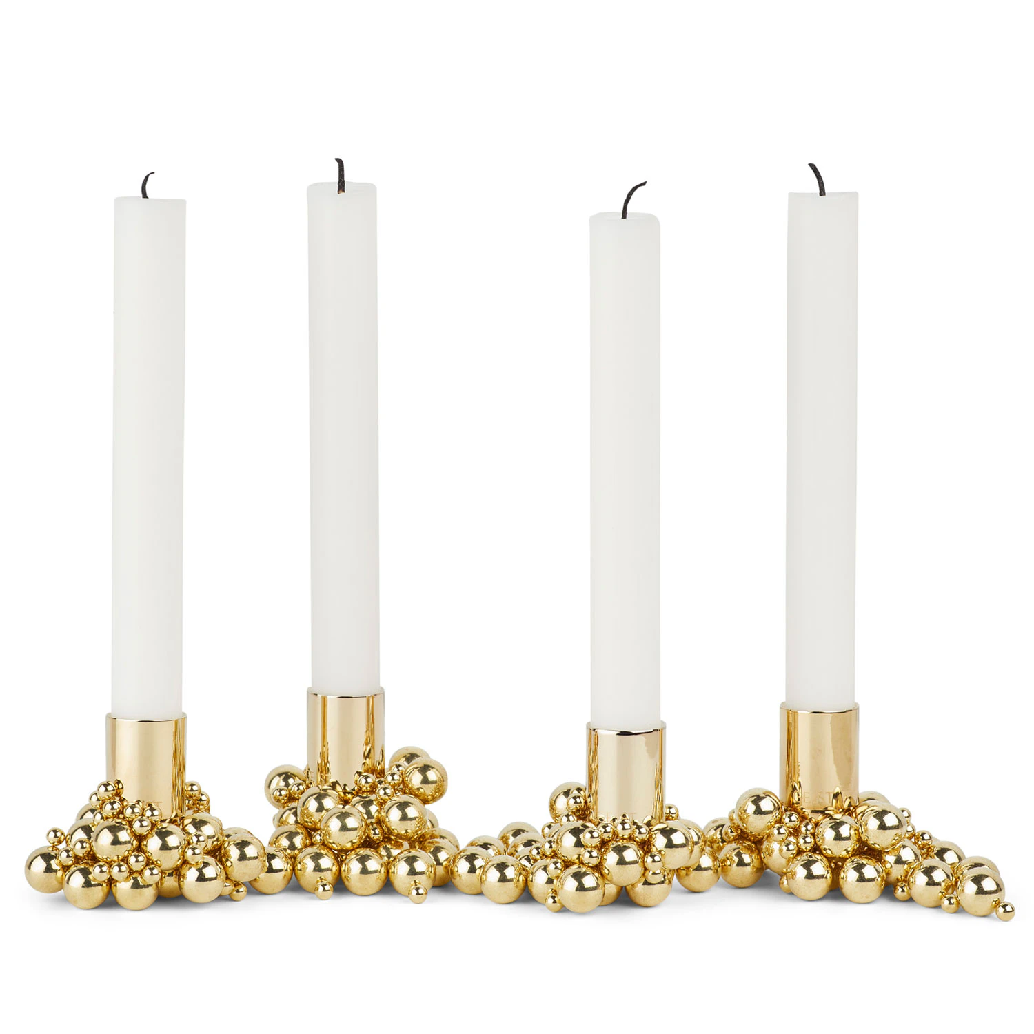 Gejst Molekyl Lysestake 4  -  Lyslykter St&aring;l Messing - 10043