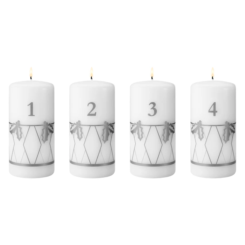2026 Adventslys 4-pk, Sølv