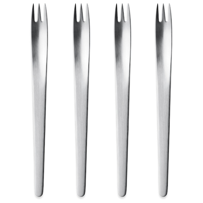 Arne Jacobsen Kakegaffel 4-pk, Rustfritt Stål