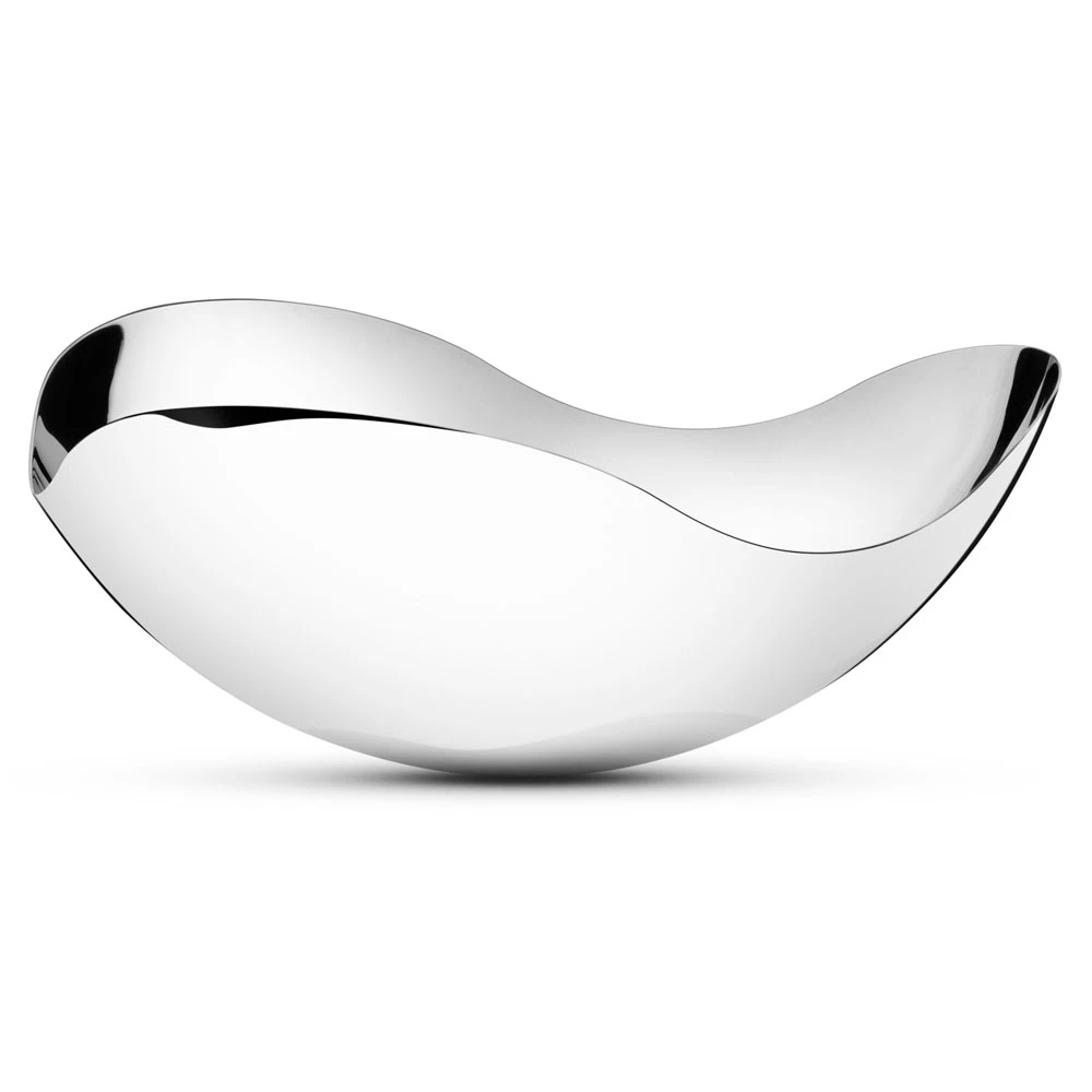 Georg Jensen Bloom Sk&aring;l Speilpolert St&aring;l Stor -  Serveringssk&aring;ler Rustfritt st&aring;l - 3586282