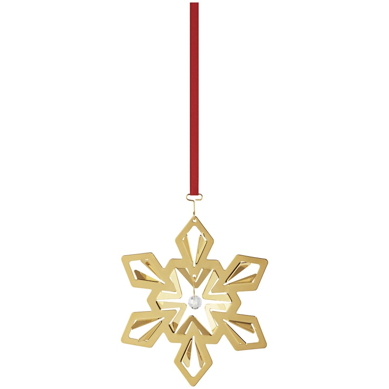 Snowflake Julepynt, Gold Plated