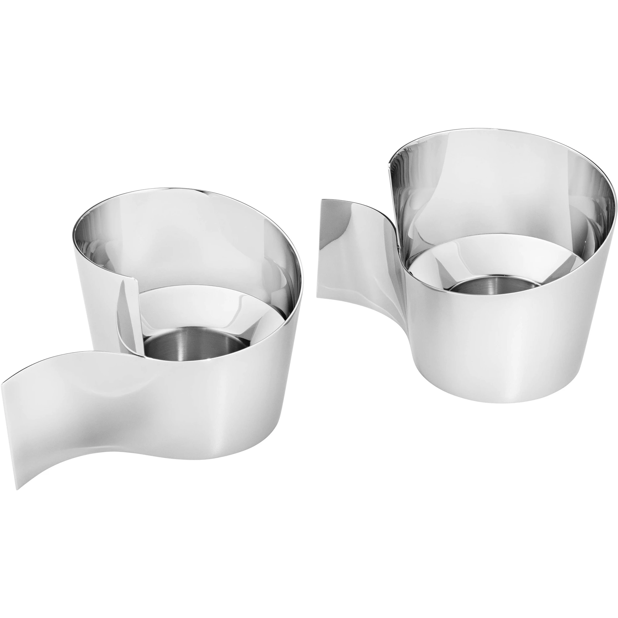 Georg Jensen Fold Lyslykte 2-pk - Lyslykter Rustfritt st&aring;l - 10021123