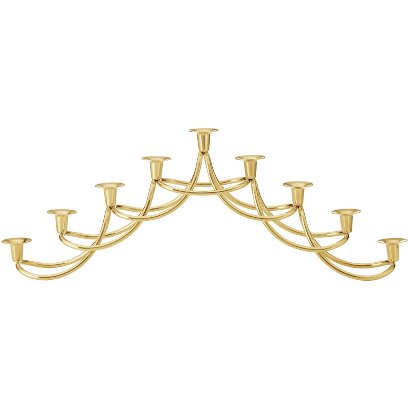 Harmony Menorah Kandelaber, 18K Gullbelagt