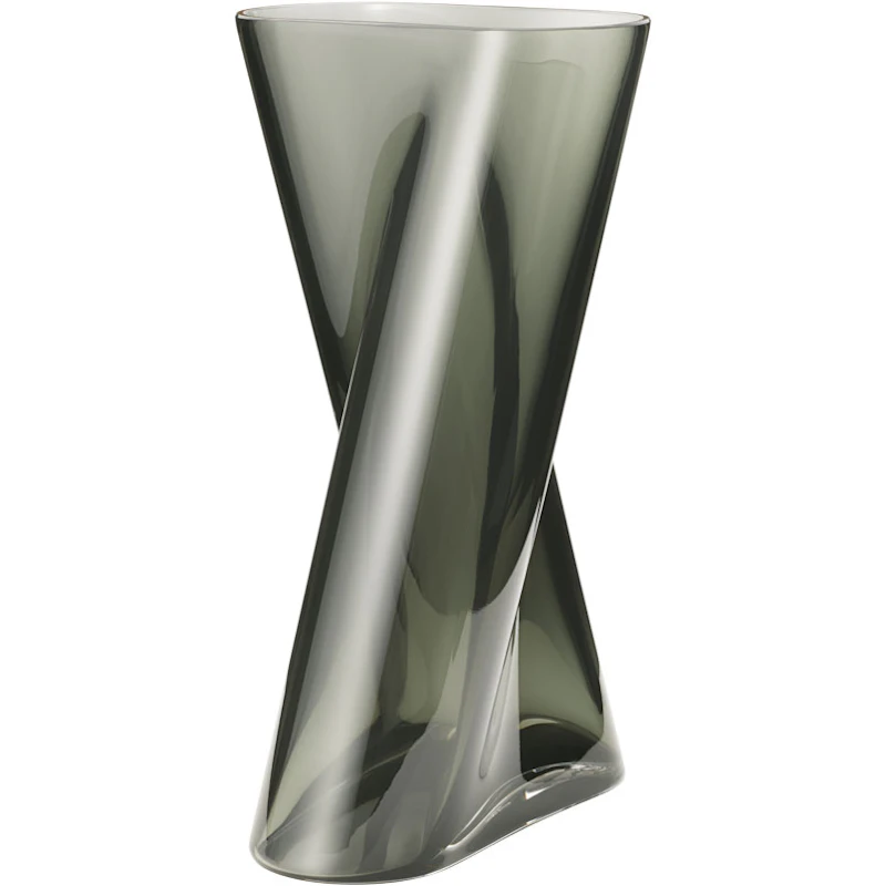 Lituus Glassvase, Grå Stor