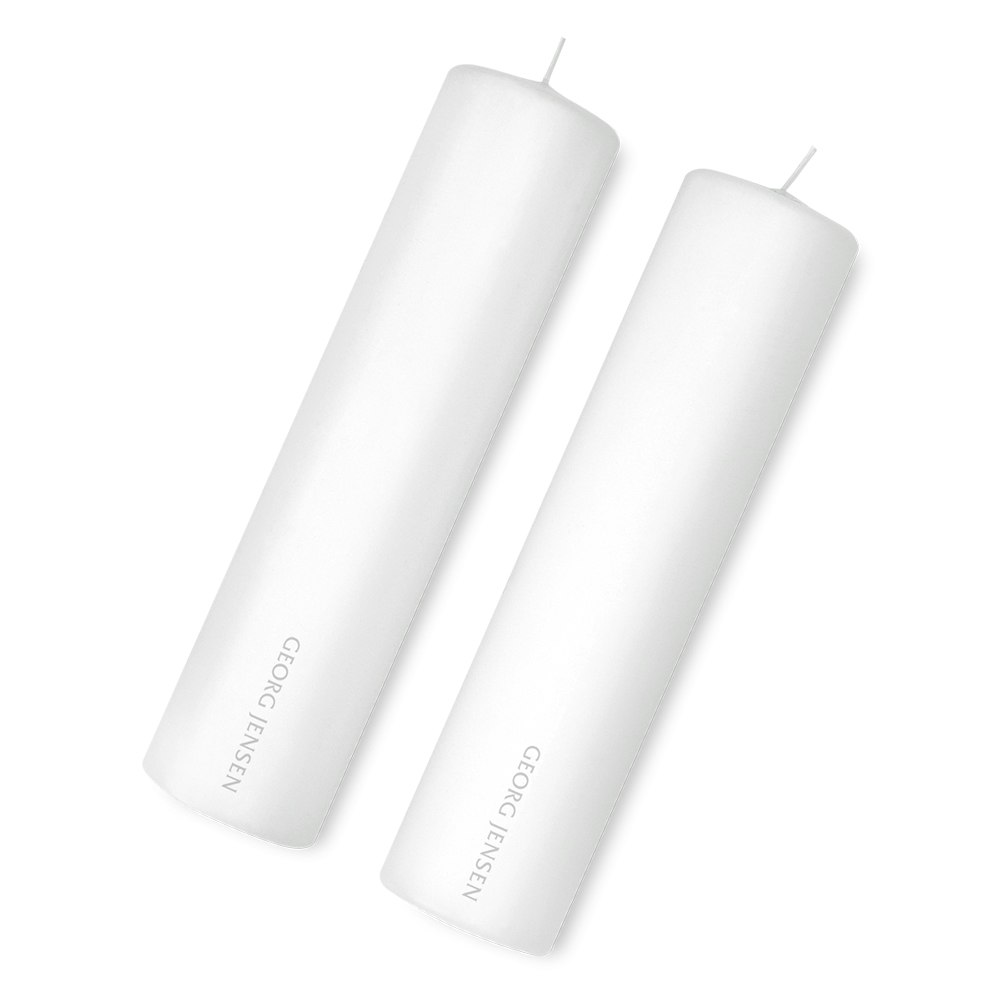 Georg Jensen Stearinlys Til Cobra Lysestake 2-pk -  Tilbeh&oslash;r Lysestaker & Lyslykter Parafin Hvit - 3586472