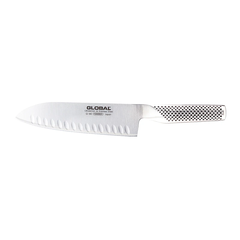 Global G80 Santokukniv Olivenslipt, 18 cm
