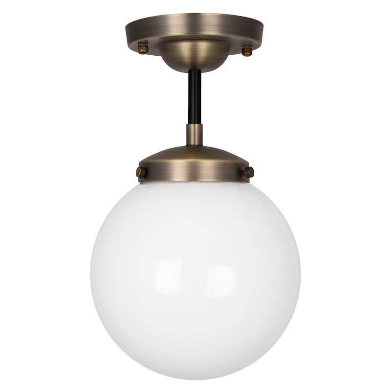 Alley Taklampe, Antique Brass / Hvit