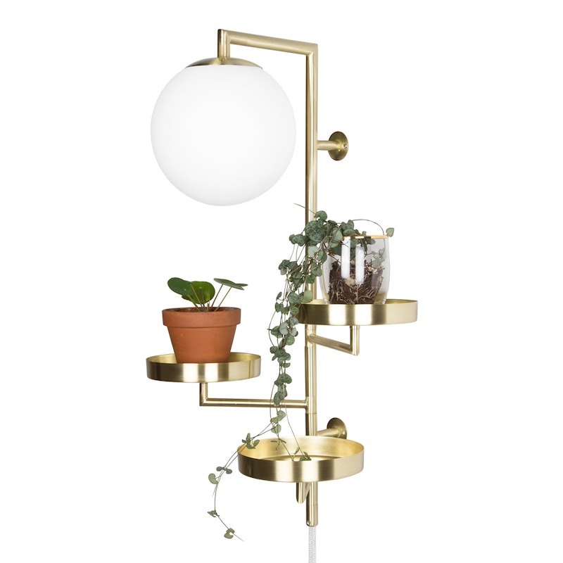 Astoria Vegglampe, Børstet Messing