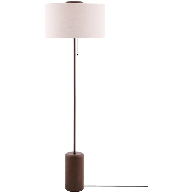 Bosco Gulvlampe, Mørkbeiset Eik / Beige