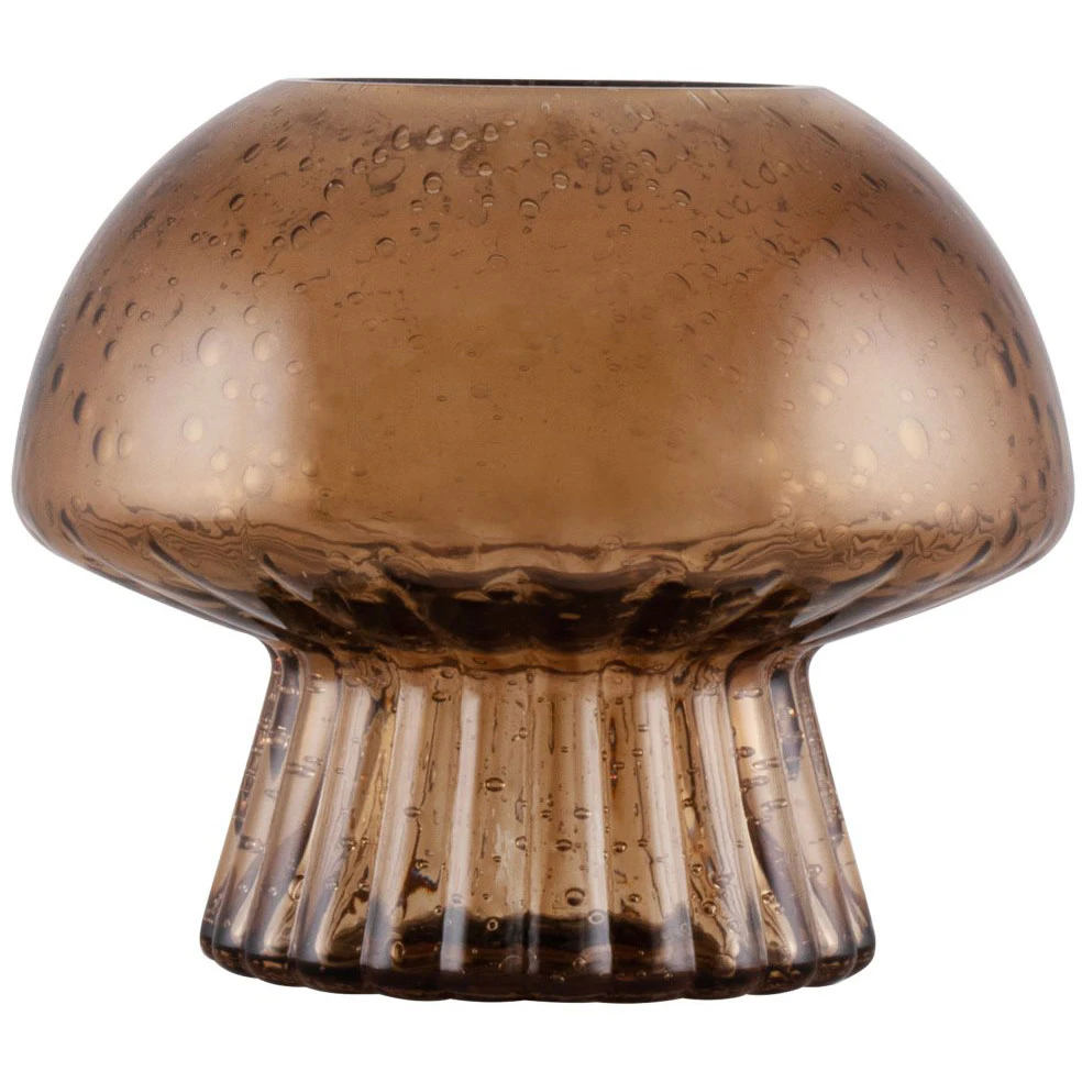 Globen Lighting Fungo 12 Telysholder  -  Lyslykter Munnbl&aring;st Glass Brun - 681406