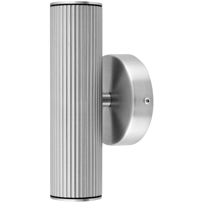 Hubble up/down Vegglampe, Børstet Stål