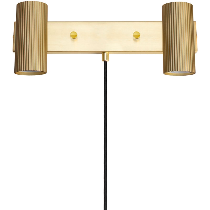 Hubble 2 Vegglampe, Brushed Brass