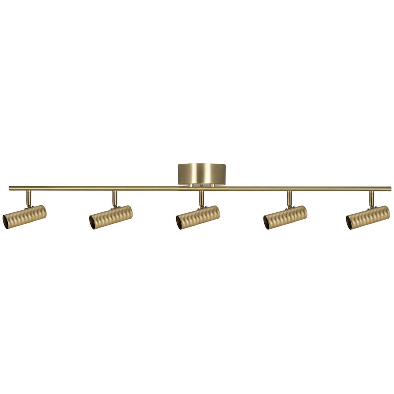 Hubble 5 Long Plafond, Børstet Messing