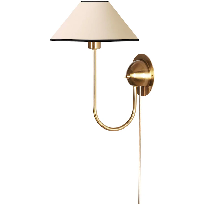 Iris Vegglampe, Creme / Sort
