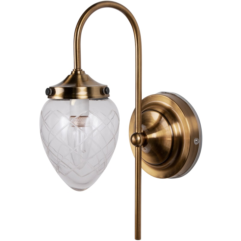 Juni Vegglampe IP44, Klar