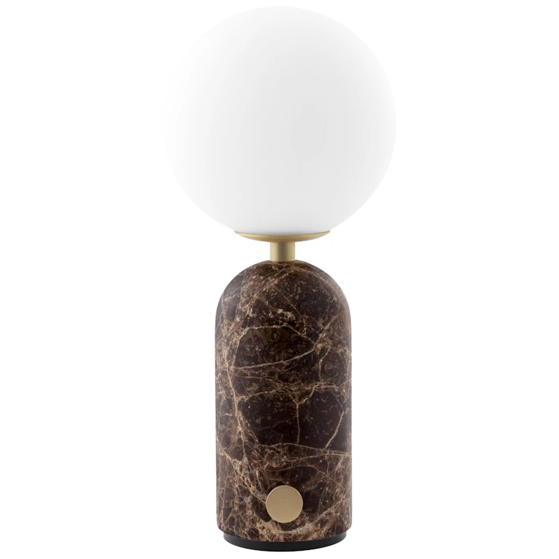 Torrano Bordlampe Bærbar, Brown Marble